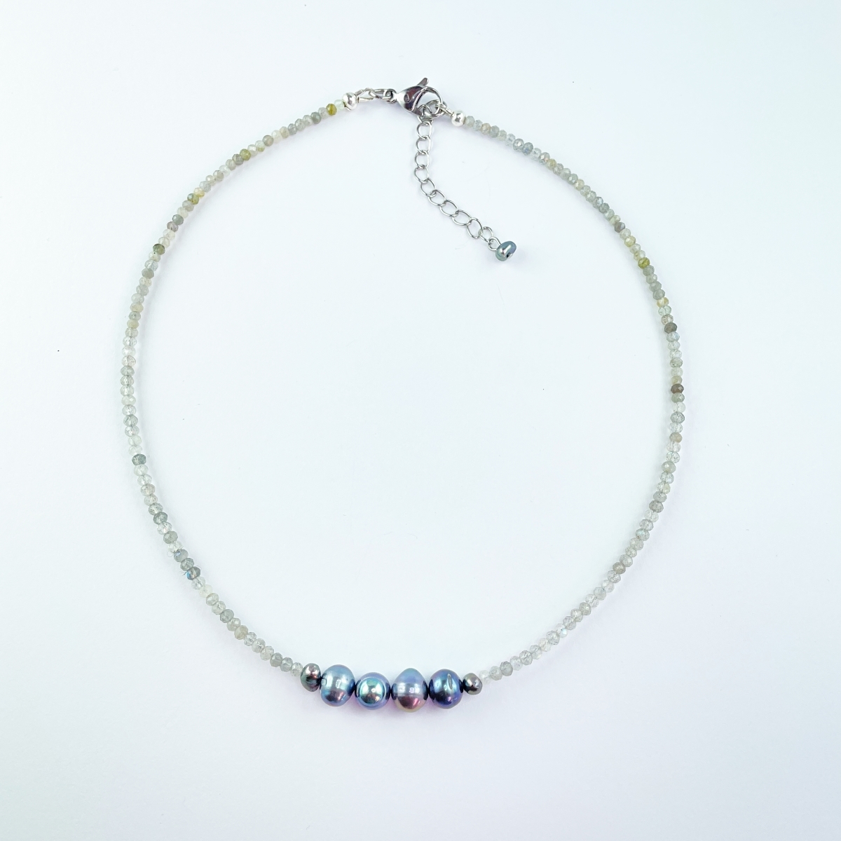 Labradorit igazgyöngy nyakék - Image 4