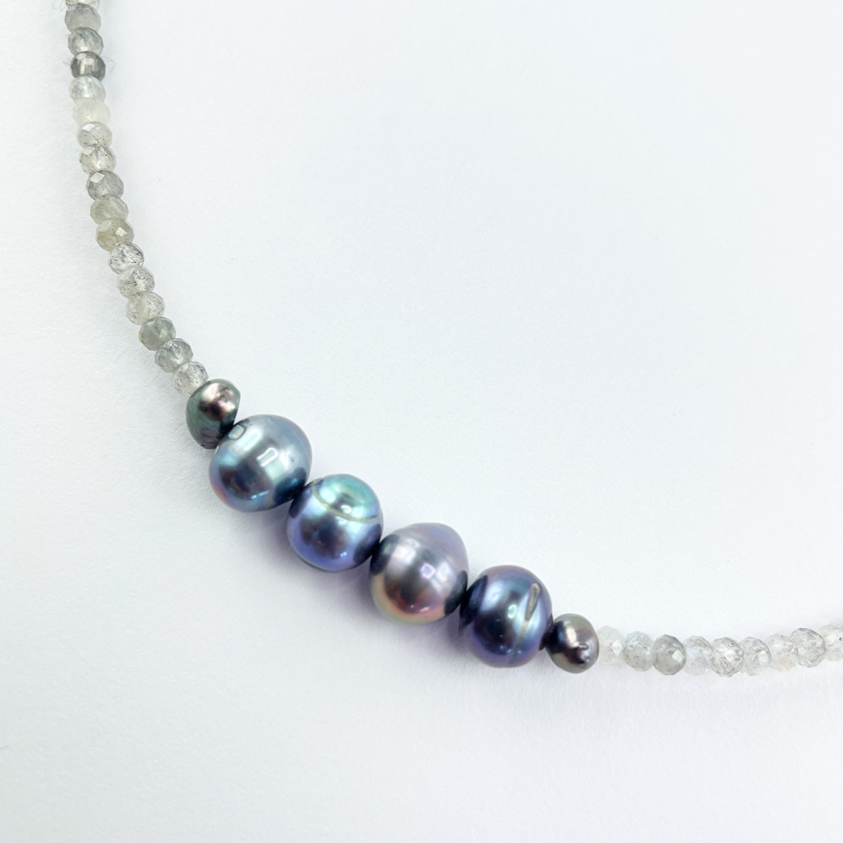 Labradorit igazgyöngy nyakék - Image 5