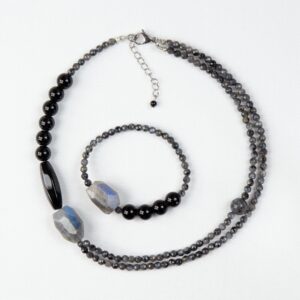 Ásvány nyaklánc karkötővel